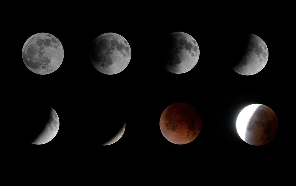 L'eclissi totale di Luna e altre foto del giorno, 15.04.2014