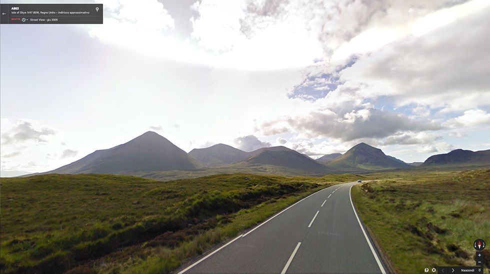 Google Street View sull'Isola di Skye, in Scozia
