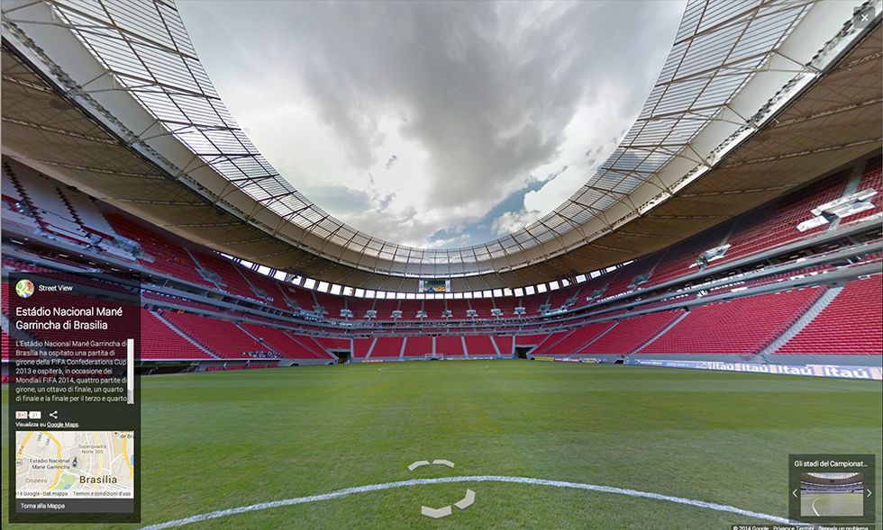 Google Street View in Brasile, negli stadi dei Mondiali