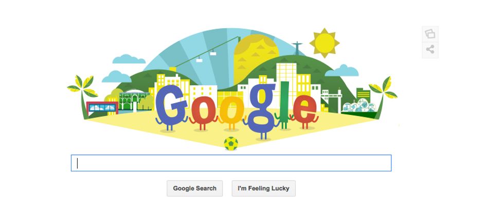 Google, un Doodle per i Mondiali di calcio 2014
