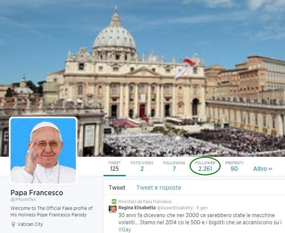 Il Papa tocca quota 14 milioni di fan su twitter