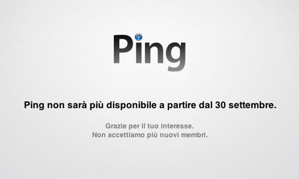 Apple annuncia la chiusura di Ping