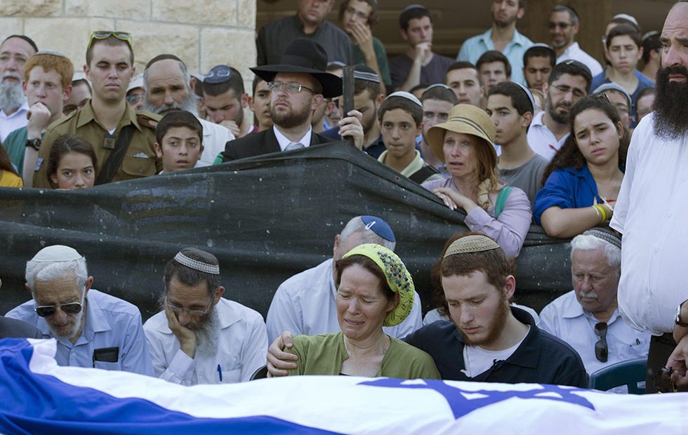 I funerali di Eyal, Gilad e Naftali in Israele