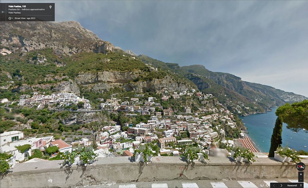Google Street View lungo la Costiera amalfitana