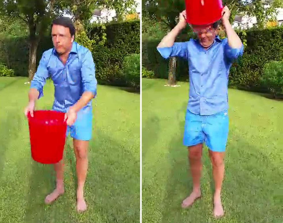 Lo spirito dell’Ice Bucket Challenge, e quello di Renzi