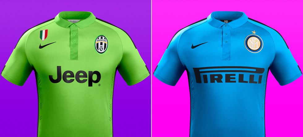 Juve e Inter: la terza maglia è fluo