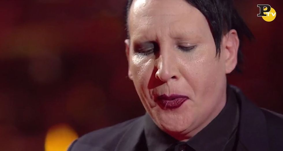 Lo sputo di Marilyn Manson a Music di Paolo Bonolis