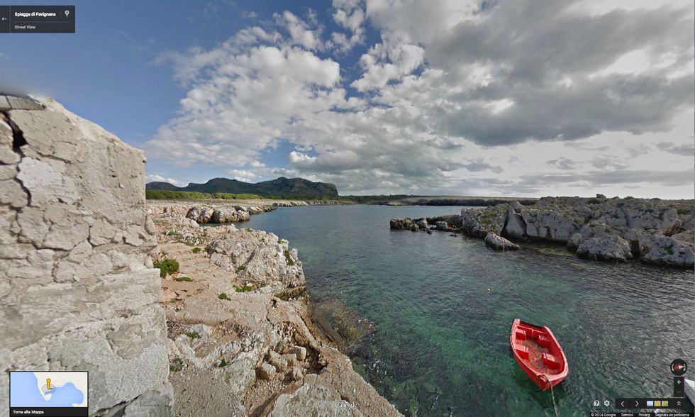 Google Street View sulle spiagge di Favignana