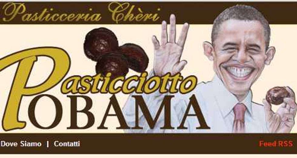 Barack Obama Chololate Cake is selling well in Italy