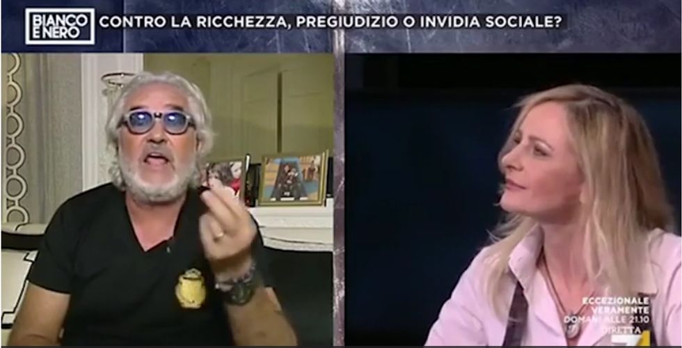 Lite Briatore Costamagna: insulti per la giornalista in diretta tv