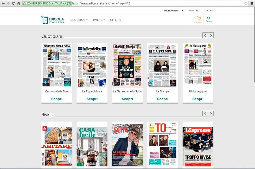 Edicola Italiana, the innovative platform to access Italian newspapers