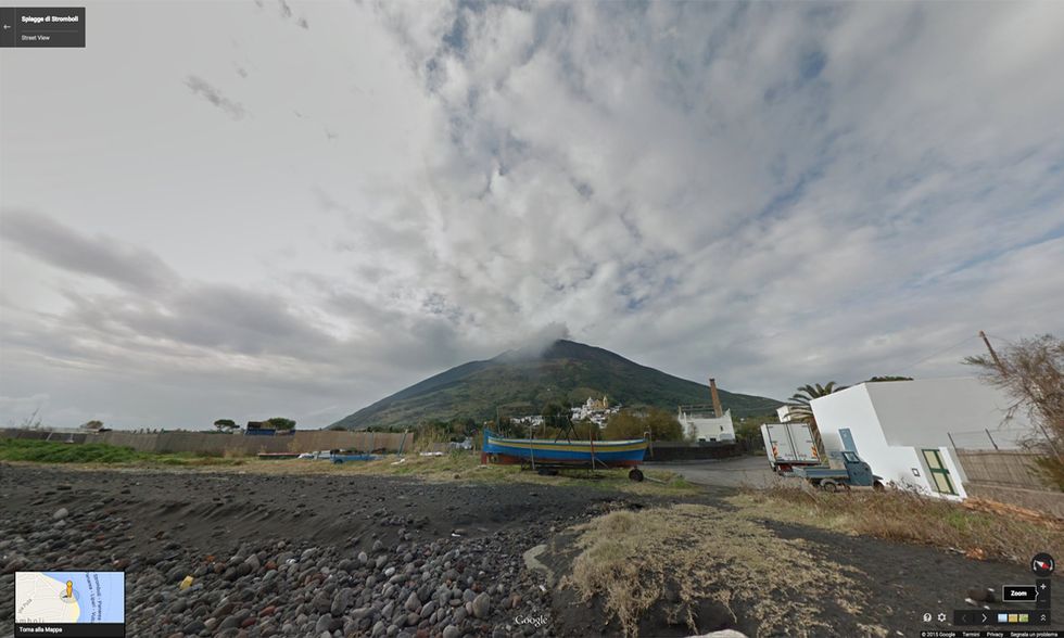 Google Street View a Stromboli