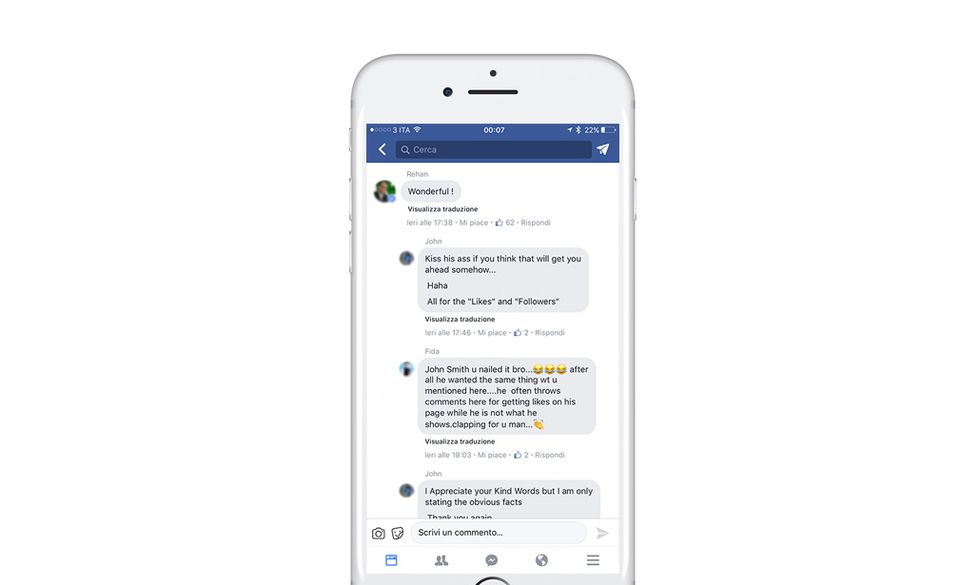 Facebook: i nuovi commenti sembrano una chat