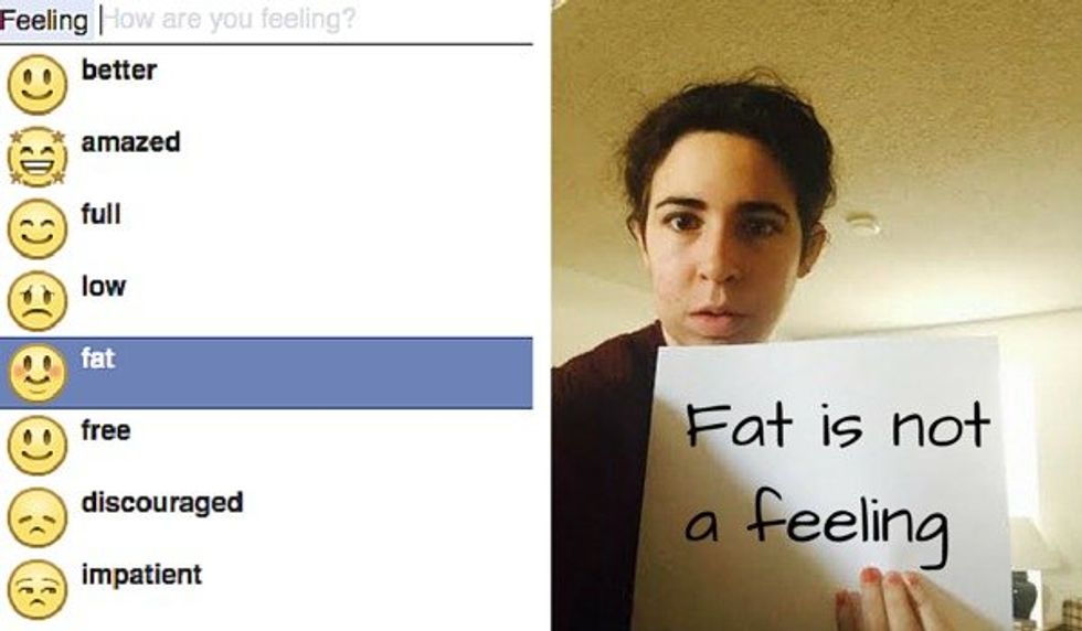 Facebook, vietato sentirsi grassi