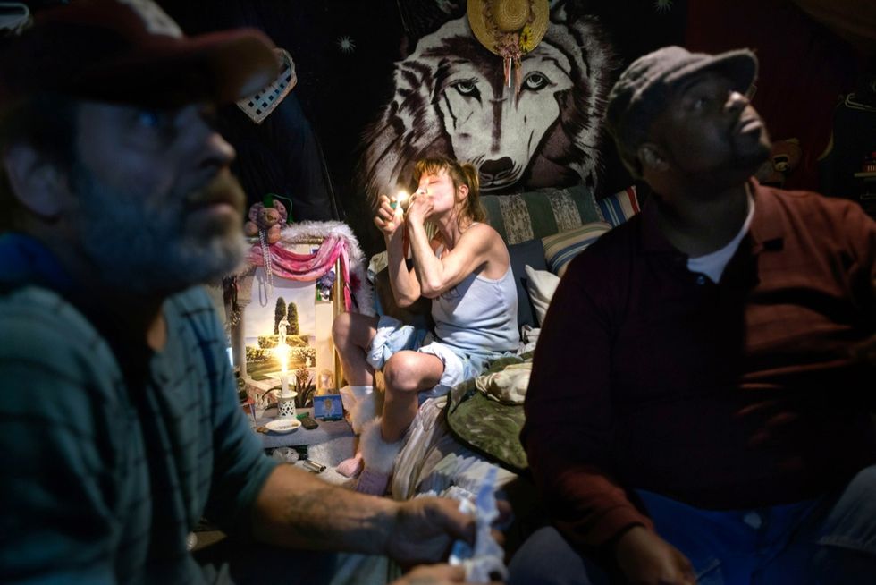Vita da homeless in un campo del New  Jersey