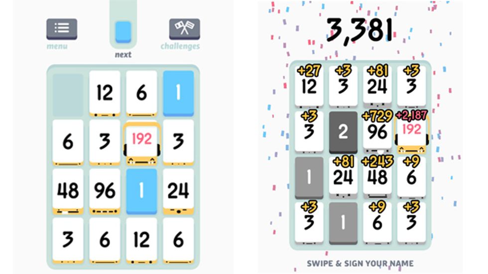 Threes: il nuovo puzzle matematico per iPhone