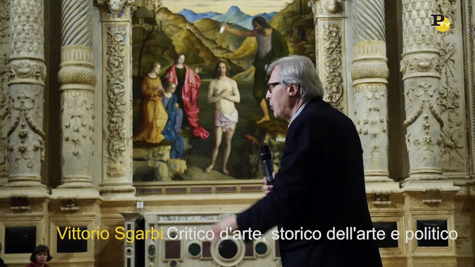Panorama d'Italia: Sgarbi presenta il "Battesimo di Cristo"