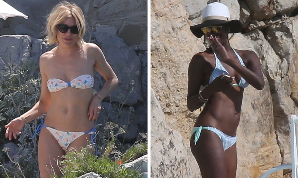 Sienna Miller e Lupita Nyong'o in bikini