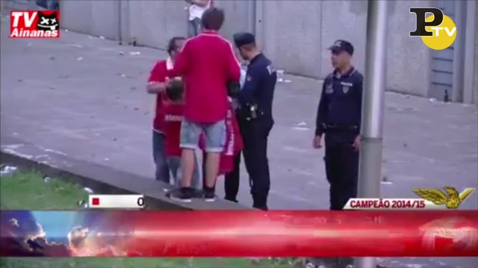 Tifoso del Benfica picchiato davanti al figlio