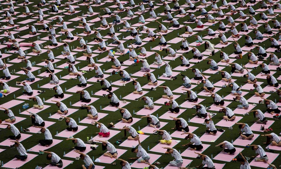 La giornata mondiale dello Yoga nelle foto più belle