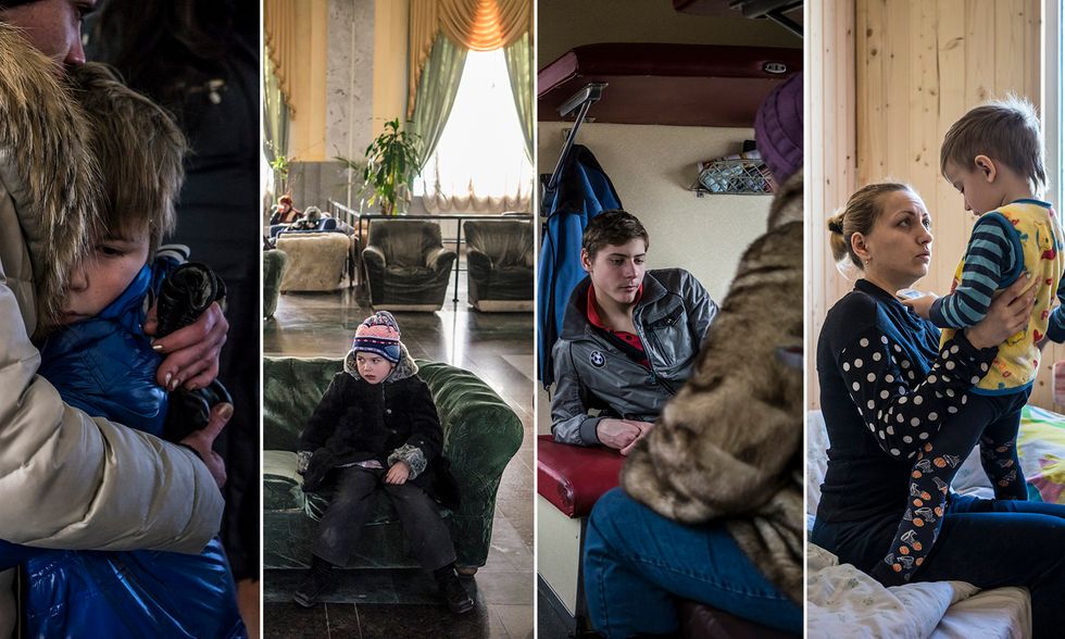 Ucraina, "senza città" in fuga dalla guerra