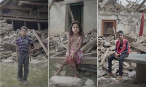 Bambini del Nepal dopo il terremoto