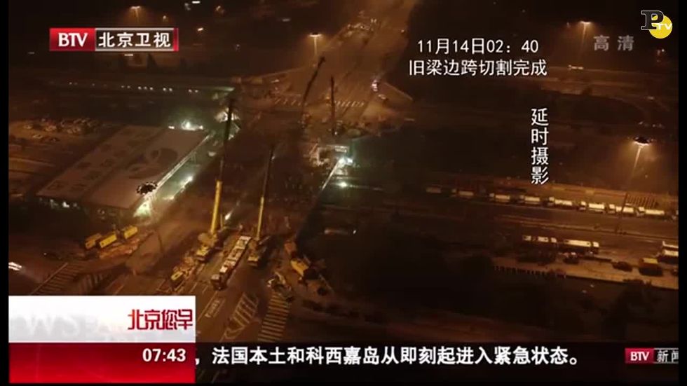 In Cina, ricostruito un ponte in meno di due giorni