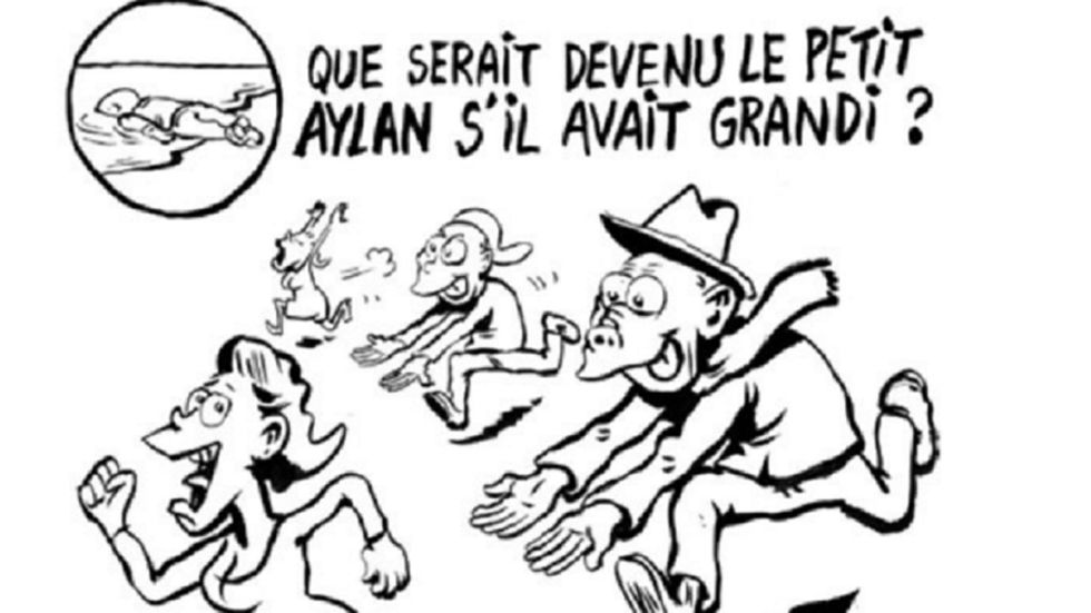 Pioggia di critiche a Charlie Hebdo per una nuova vignetta su Aylan