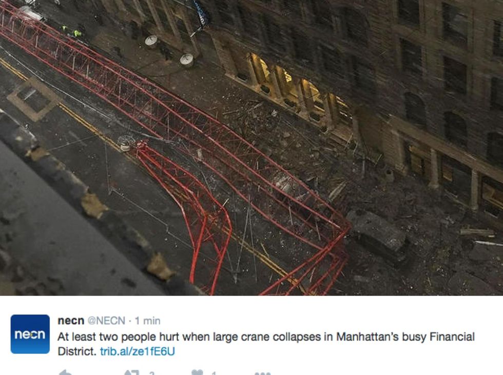 Manhattan, crolla una gru, almeno un morto - FOTO e VIDEO
