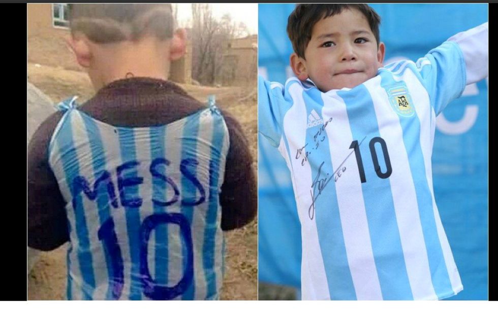 Il piccolo Murtaza realizza il suo sogno: adesso ha la (vera) maglia di Messi