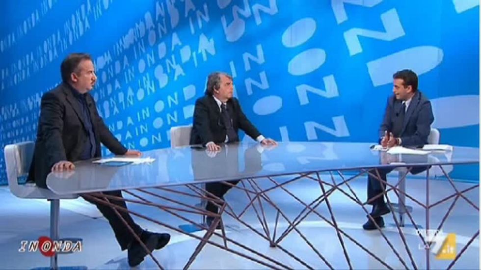 La 7, Renato Brunetta contro Telese, Parenzo e i migranti | Video