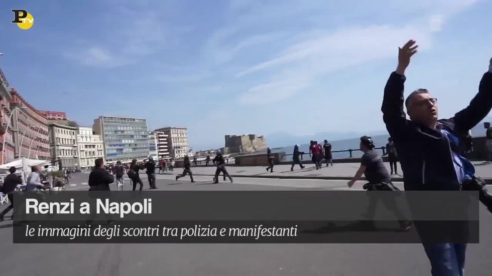 Renzi a Napoli: Scontro tra manifestanti e Polizia