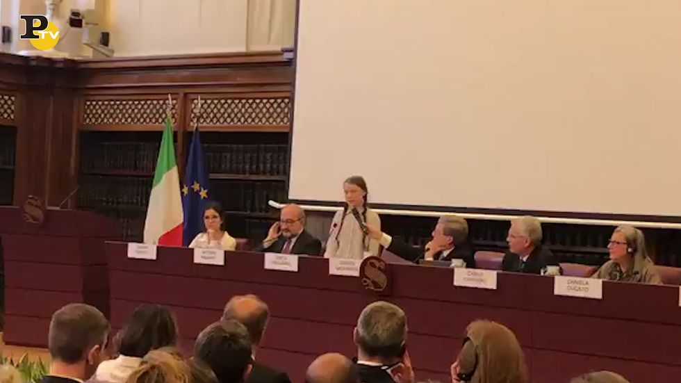 Greta Thumberg a Palazzo Madama: "Ci avete mentito su clima"