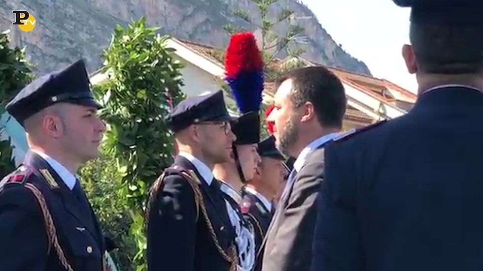 Salvini a Capaci per rendere omaggio a vittime della Mafia