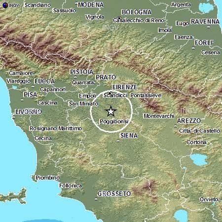 Terremoto Toscana, epicentro a Poggibonsi, Provincia di Siena