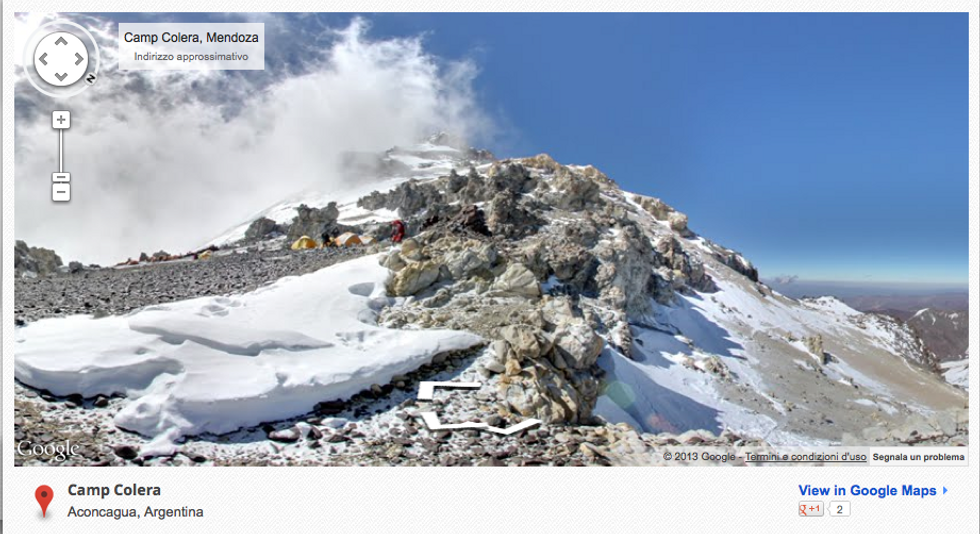 Google Street View sull'Acongagua e l'Elbrus