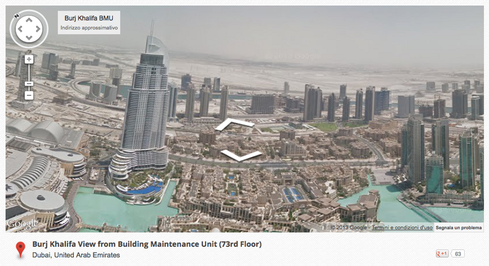 Google Street View sul Burj Khalifa