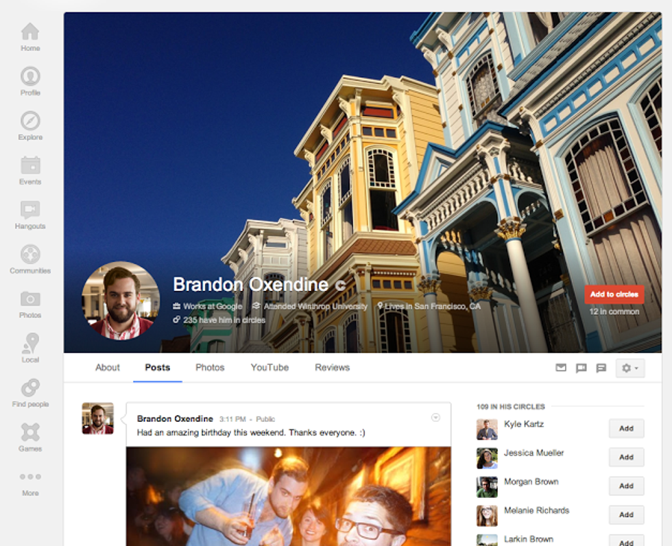 Google+ anticipa Facebook, e punta su cover photo gigantesche