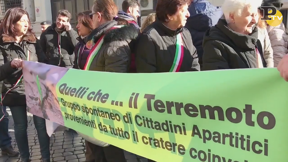Roma, la protesta dei terremotati