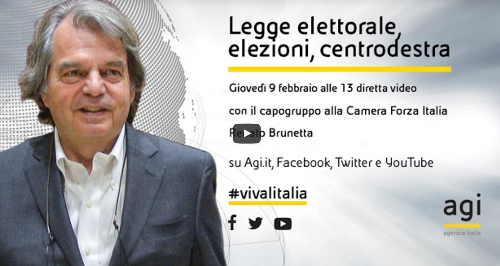 Renato Brunetta in diretta a Viva Italia