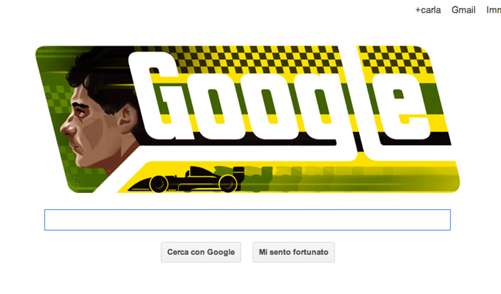 Un doodle per ricordare Ayrton Senna