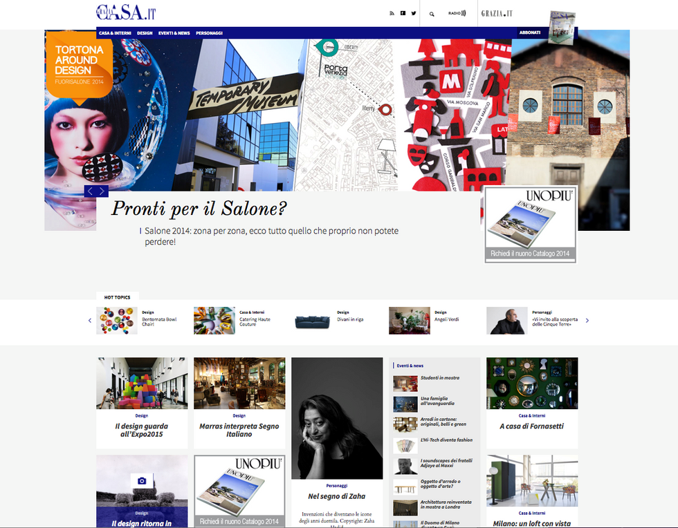 GraziaCasa.it, debutta il sito del mensile Mondadori dedicato a stile e design