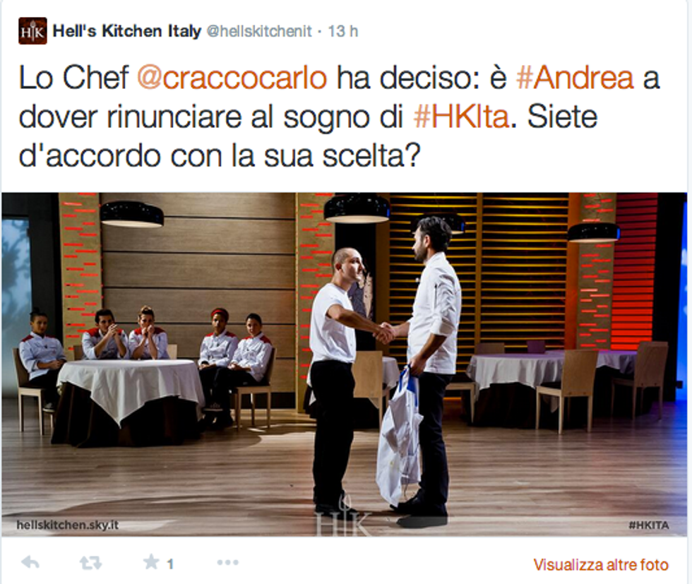 Hell's Kitchen Italia: eliminati Andrea ed Amelia