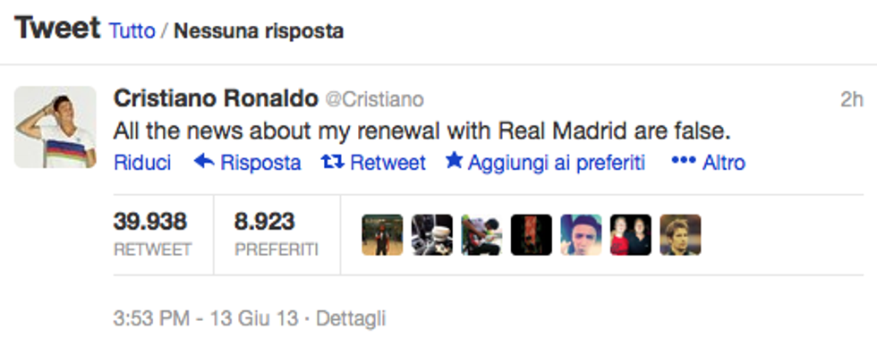 Giallo Ronaldo: non rinnova il contratto con il Real