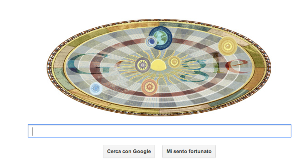 Copernico: un doodle per la rivoluzione dell'astronomia