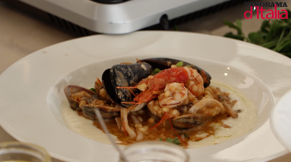 La ricetta della fregula alla carbonara di mare dello chef Pulina