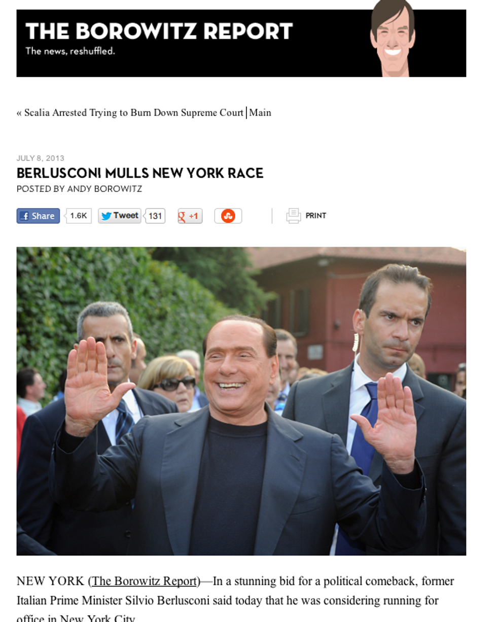 Pazza idea, Berlusconi sindaco a New York