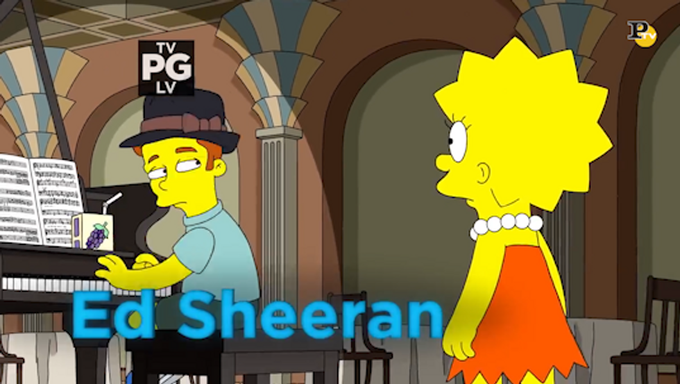 Ed Sheeran in un episodio dei Simpsons