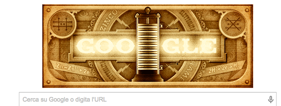 Google: un doodle per Alessandro Volta