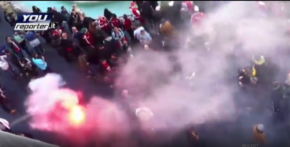 I tifosi del Feyenoord assaltano Roma